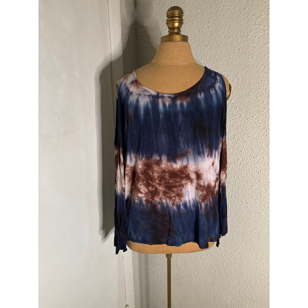American Eagle Outfitters Soft & Sexy Tie Dye Top XS Brown/Blue Boho Dopamine